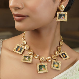 Leela 22k Gold Plated Necklace Set
