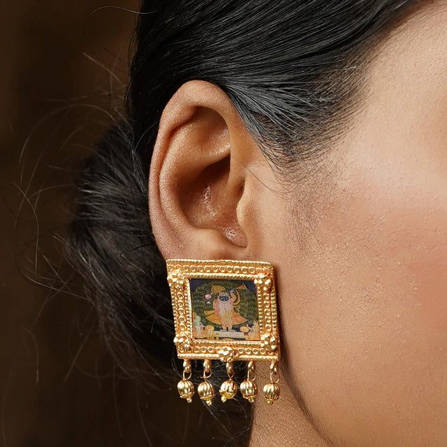 Pichwai 22k Gold Plated Necklace Set
