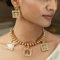 Pichwai  22k Gold Plated Necklace Set