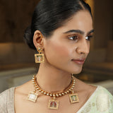 Pichwai  22k Gold Plated Necklace Set