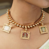 Pichwai  22k Gold Plated Necklace Set