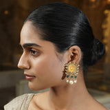 Pichwai Bhavya 22k Gold Plated Earring