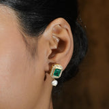 Gemstone Darika 22k Gold Plated Pendant Set