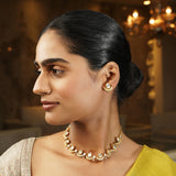 Gemstone Dayamai 22k Gold Plated Necklace Set