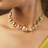 Gemstone Dayamai 22k Gold Plated Necklace Set