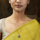 Gemstone Dayanita 22k Gold Plated Pendant