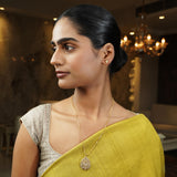 Gemstone Debanjali 22k Gold Plated Pendant Set
