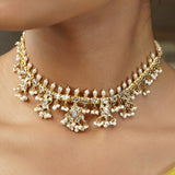 Gemstone Deepali 22k Gold Plated Necklace Set