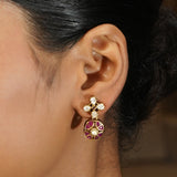 Gemstone Dhruvi 22k Gold Plated Necklace Set