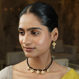 Gemstone Diti 22k Gold Plated Necklace Set
