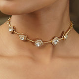 Gemstone Drishti 22k Gold Plated Choker Set