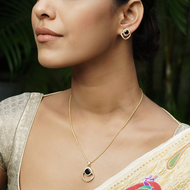 22k Gold Plated Nihu  Pendant Set