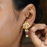 Gemstone Falguni 22k Gold Plated Pendant Set