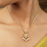 Gemstone Gargi 22k Gold Plated Pendant Set