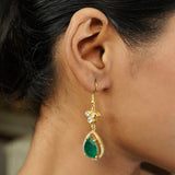 Gemstone Gaurika 22k Gold Plated Pendant Set