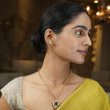 Gemstone Fulmati 22k Gold Plated Pendant Set