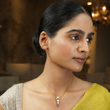 Gemstone Harita 22k Gold Plated Pendant Set