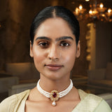 Gemstone Ikshita 22k Gold Plated Choker