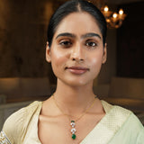 Gemstone navya 22k Gold Plated Pendant