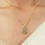 Gemstone Jaiwanti 22k Gold Plated Pendant