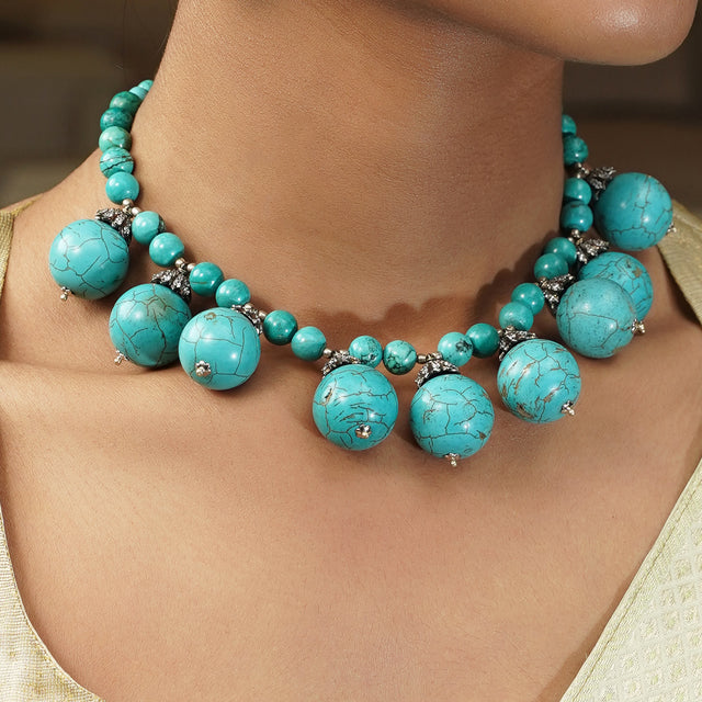 Gemstone Januja Necklace Set