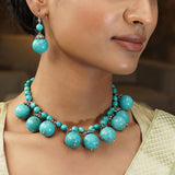 Gemstone Januja Necklace Set