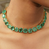 Gemstone Jasmit 22k Gold Plated Necklace Set