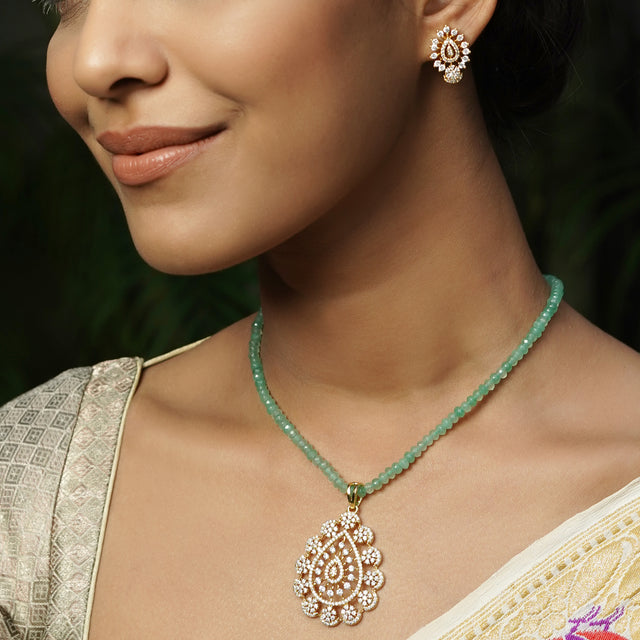 22k Gold Plated Aishwarya Pendant Set