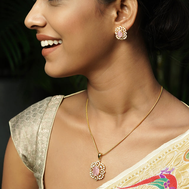 22k Gold Plated Arundhati  Pendant Set