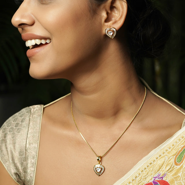 22k Gold Plated Pihu Pendant Set