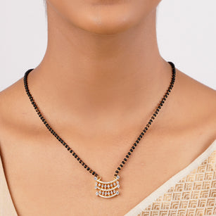 22k Gold Plated Sankranti Kumud Mangalsutra