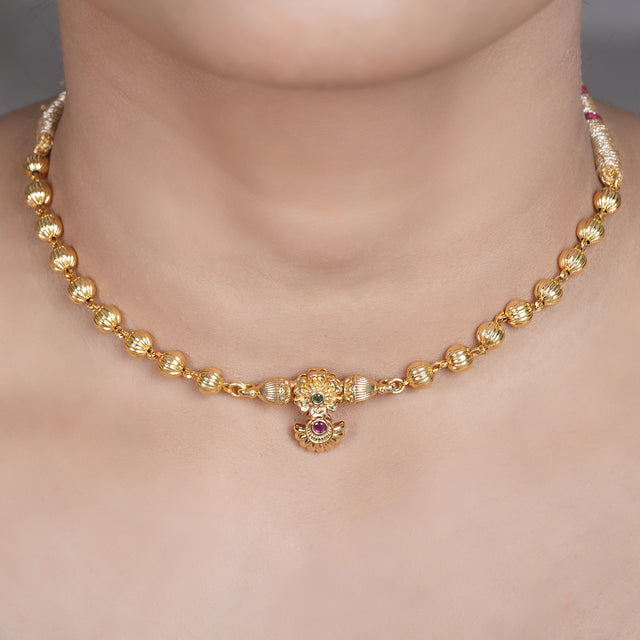 22k Gold Plated Amolya Kanaka Choker Set
