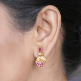 22k Gold Plated Amolya Ratna Pendant Set