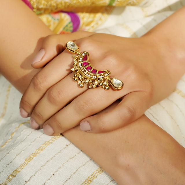 Sankranti Chand Kundan Ring