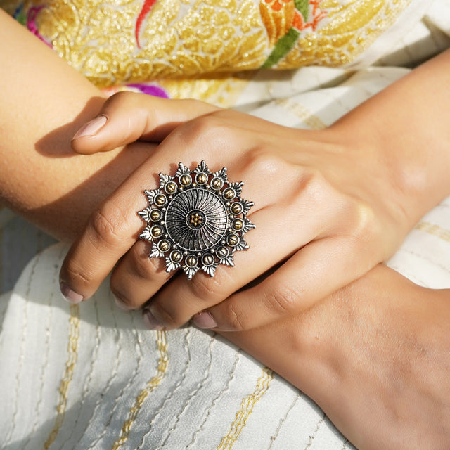 Sankranti Flower Gold/Silver Ring