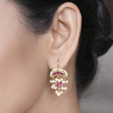 22k Gold Plated Amolya Padmika Pendant Set