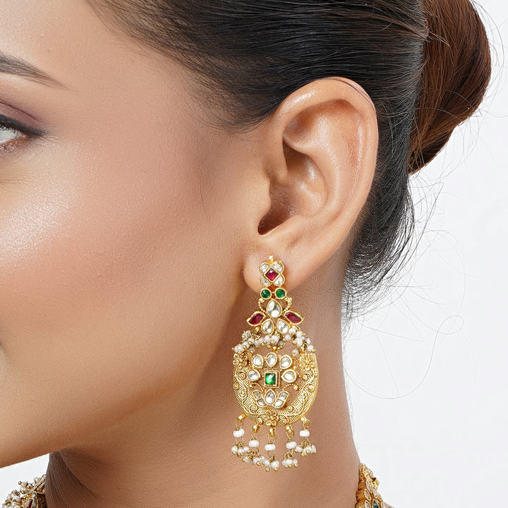 22k Gold Plated Tarini Aarini Necklace set
