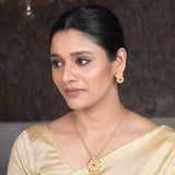 22k Gold Plated Amolya Kusumita Pendant Set
