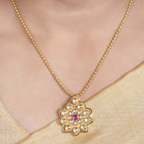 22k Gold Plated Amolya Kusumita Pendant Set