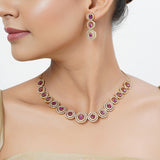 22k Gold Plated Tarini Ahana Necklace set