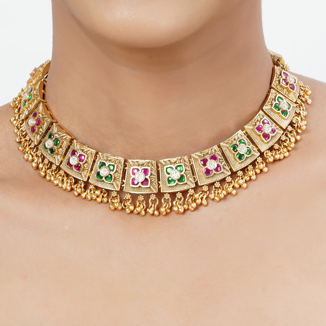 22k Gold Plated Tarini Alankrita Necklace set