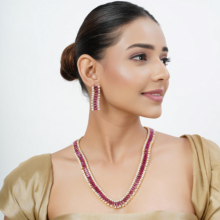 22k Gold Plated Tarini Anvitha Necklace set
