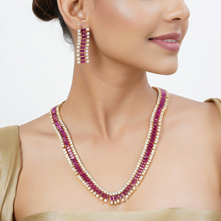 22k Gold Plated Tarini Anvitha Necklace set