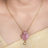 22k Gold Plated Amolya Netra Pendant Set