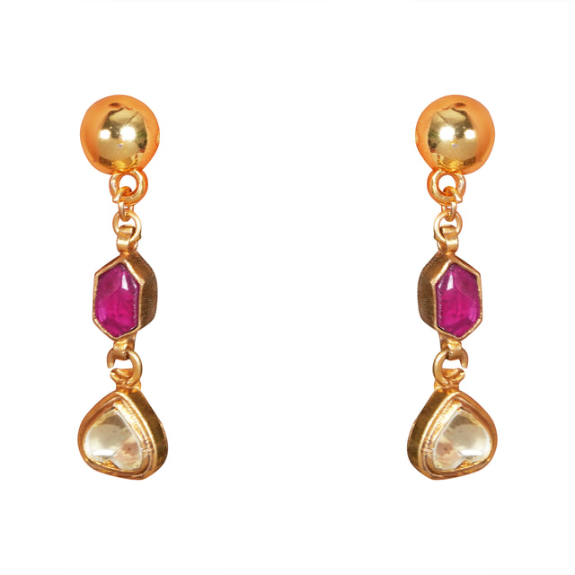 22k Gold Plated Amolya Netra Pendant Set