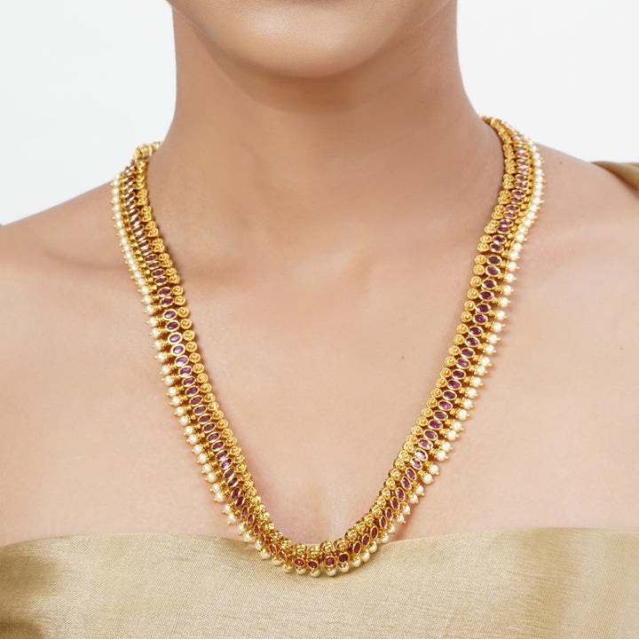 22k Gold Plated Tarini Asmita Necklace set