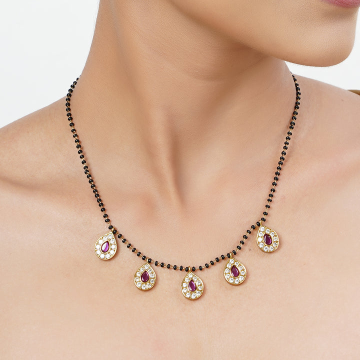22k Gold Plated Tarini Avani Necklace set