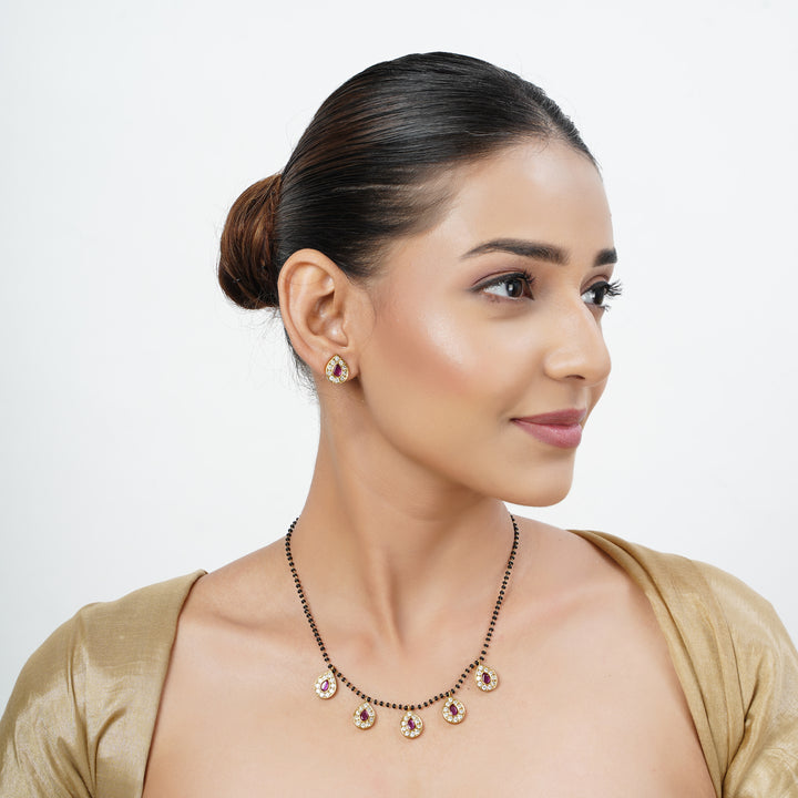 22k Gold Plated Tarini Avani Necklace set