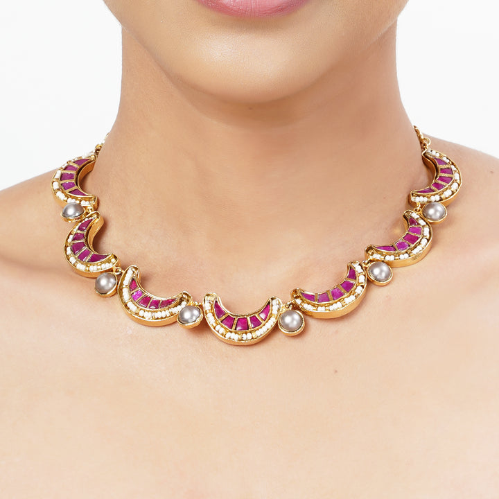 22k Gold Plated Tarini Avika Necklace set