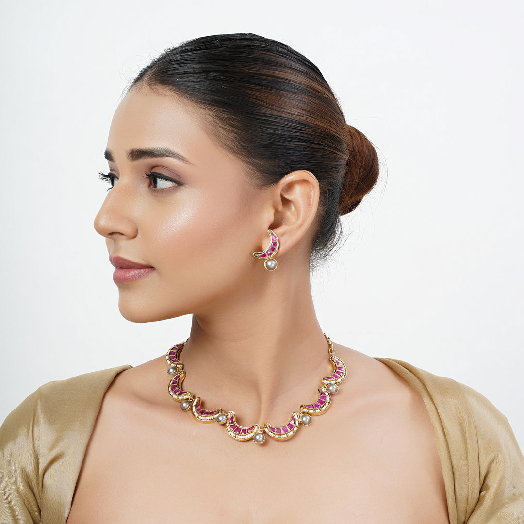22k Gold Plated Tarini Avika Necklace set